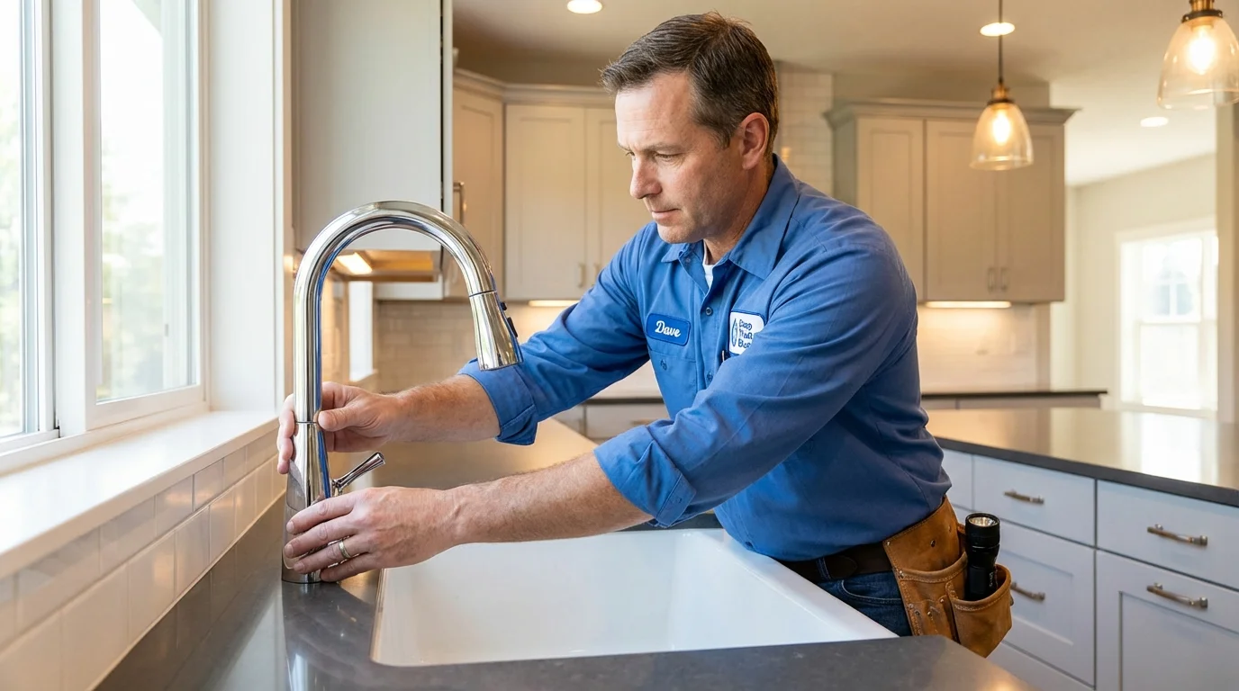 Kitchen faucet installation by Johns Plumbing LLC in Hollidaysburg